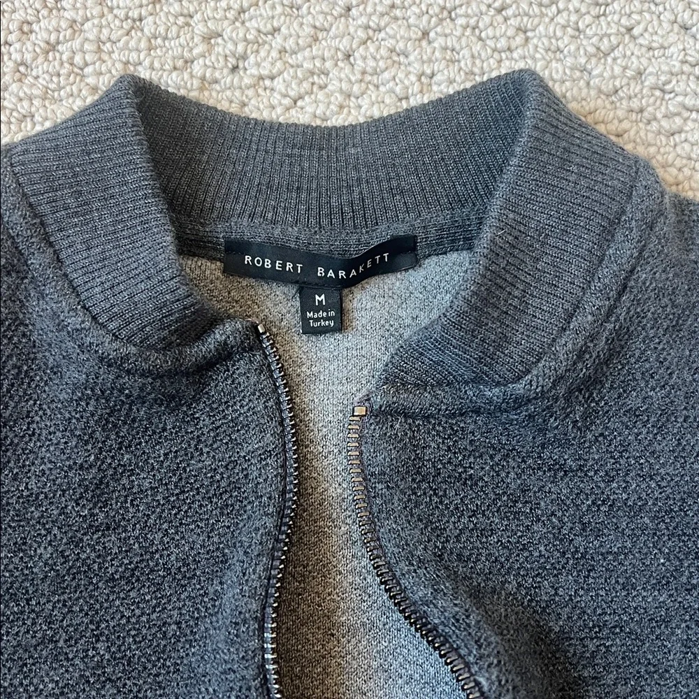 Robert Barakett Dark Gray Zip Up Sweater - Picture 2 of 4